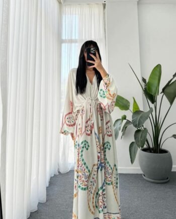 Nour Dress – White Print
