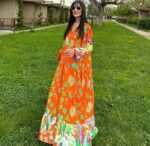 Hanin Dress – Orange Garden Bloom
