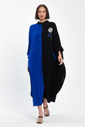 Dress Blue Embroidery