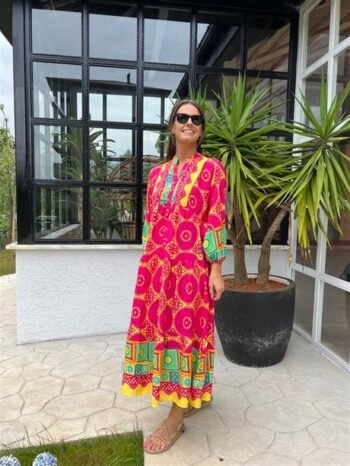 Viscose Buttoned Dress